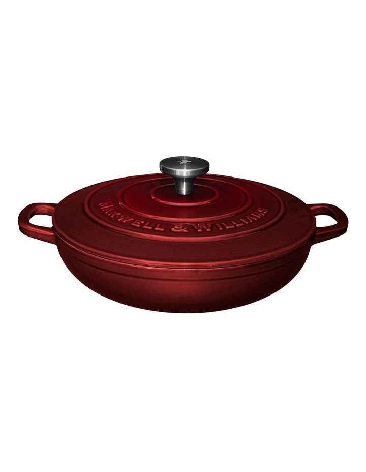 Cast Iron Braiser 27cm/3.3L Gift Boxed in Merlot