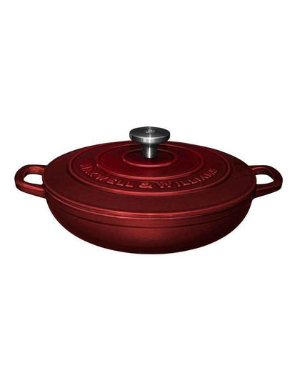 Cast Iron Braiser 27cm/3.3L Gift Boxed in Merlot