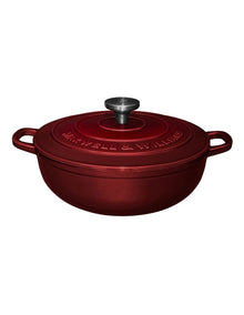 Cast Iron Round Casserole 26cm/4L Gift Boxed in Merlot