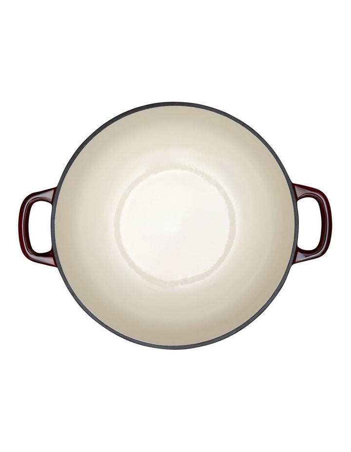 Cast Iron Round Casserole 26cm/4L Gift Boxed in Merlot