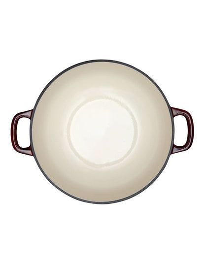 Cast Iron Round Casserole 26cm/4L Gift Boxed in Merlot