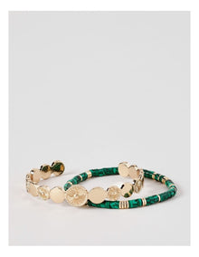 Solar Cuff and Stretch 2Pk Set in Gold/Green