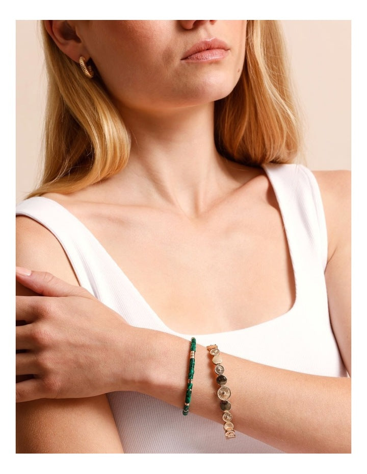 Solar Cuff and Stretch 2Pk Set in Gold/Green