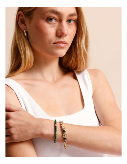 Solar Cuff and Stretch 2Pk Set in Gold/Green