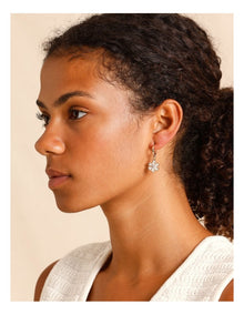 Floral Drop Earrings in Gold