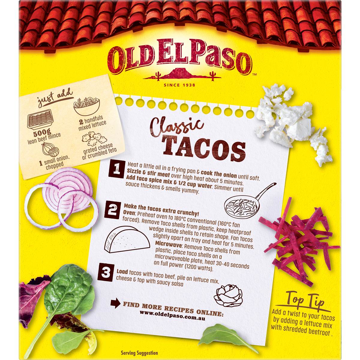 Old El Paso Jumbo Taco Kit Mexican Style Taco Kit 345g