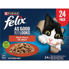 Felix Meat Menus in Jelly Wet Cat Food 85g x 24 pack