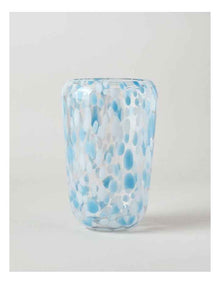Confetti Glass Vase 25cm in Blue