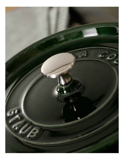 Round Cocotte 24cm/3.8L Basil in Green