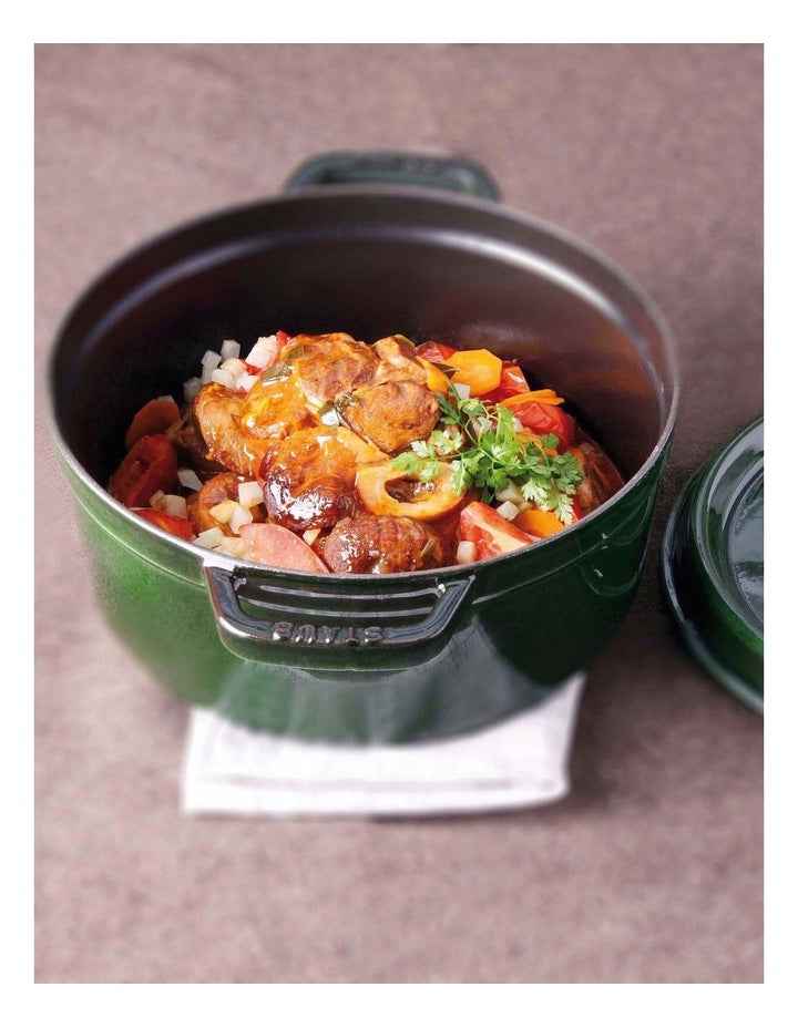 Round Cocotte 24cm/3.8L Basil in Green