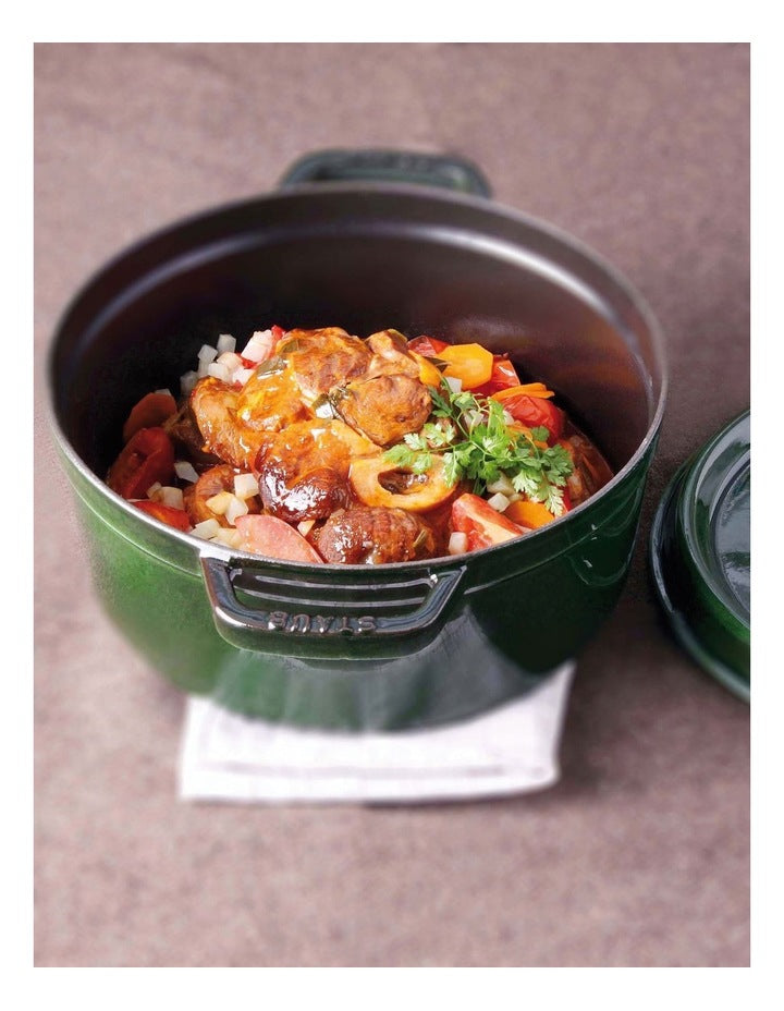 Round Cocotte 24cm/3.8L Basil in Green