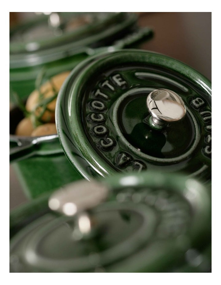 Round Cocotte 24cm/3.8L Basil in Green