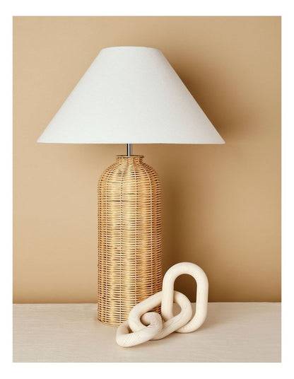 Vernon Woven Table Lamp 60cm in Brown