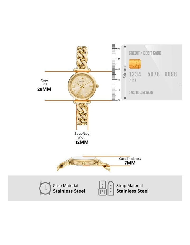 Carlie Analogue ES5387SET Watch in Gold