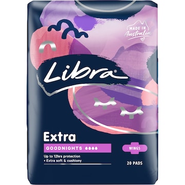 Libra Goodnights Pads With Wings 20 pack