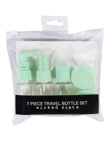 7 Piece Travel Set in Fresh Green