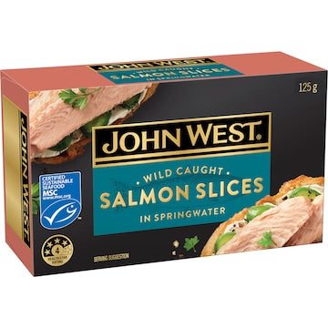 John West Wild Caught Salmon Slices Springwater 125g