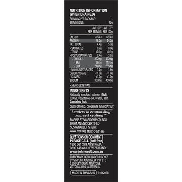 John West Smoked Wild Caught Salmon Slices 125g