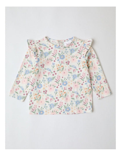 Cord Pinafore with Printed Tee in Blush