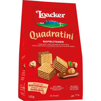Loacker Quadratini Wafers Napolitaner 125g