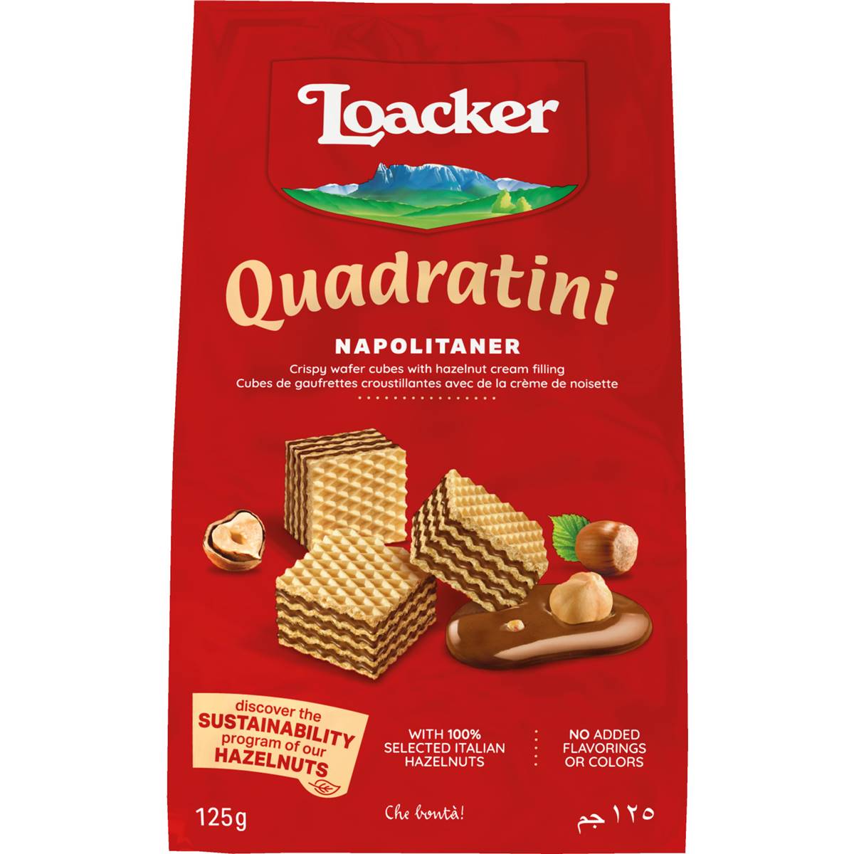 Loacker Quadratini Wafers Napolitaner 125g