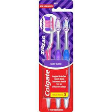 Colgate Toothbrush Zig Zag Soft Daily Clean Value 3 pack