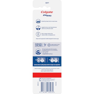 Colgate Toothbrush Zig Zag Soft Daily Clean Value 3 pack