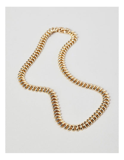 Buckle Lock Necklace in Gold