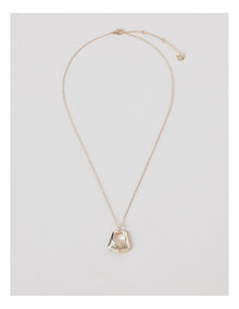 Basketweave Pendant Necklace in Gold