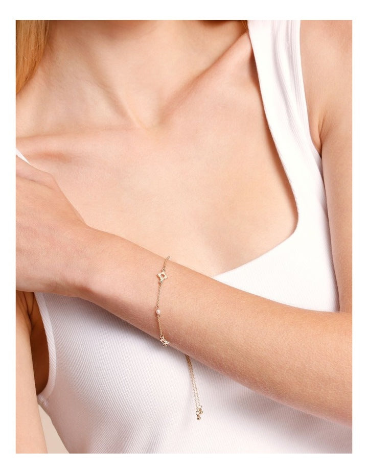Adjustable Icon Bracelet in Gold