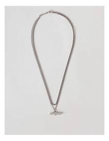 FOB 2 Layer Necklace in Silver