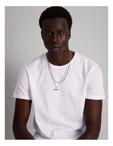 FOB 2 Layer Necklace in Silver