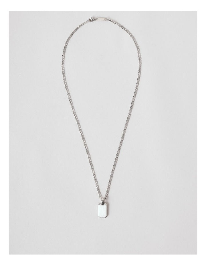 Mini ID Necklace in Silver