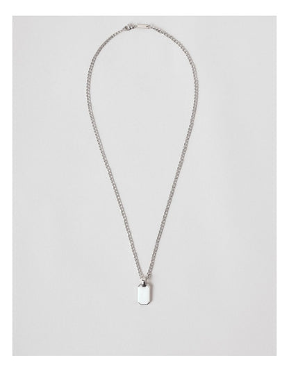 Mini ID Necklace in Silver
