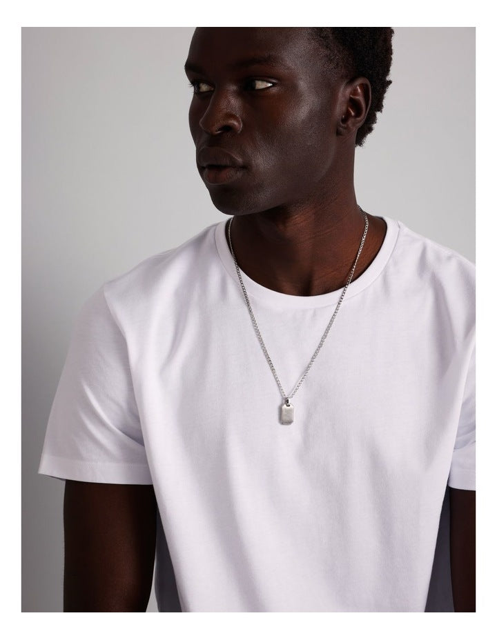Mini ID Necklace in Silver