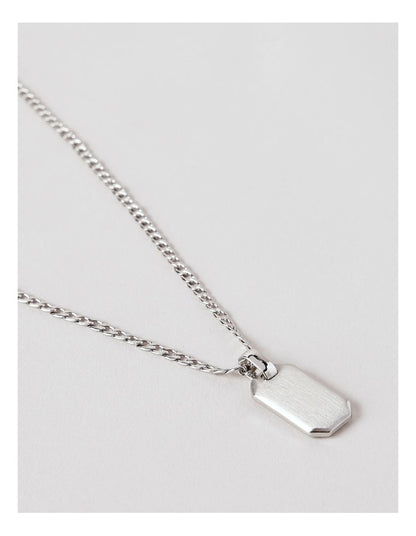 Mini ID Necklace in Silver