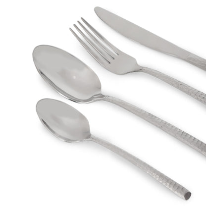 16 Piece Hammered Cutlery Set