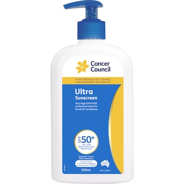 Cancer Council SPF 50+ Ultra Sunscreen Pump 500mL