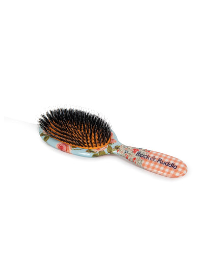 Large Mixed Bristle Brush - Pink Gingham