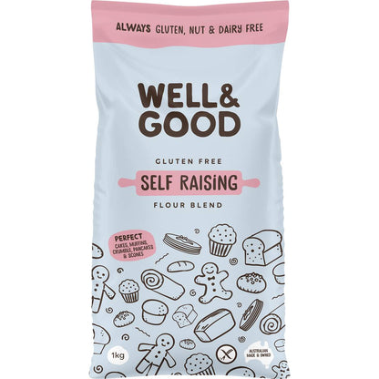 Well & Good Gluten Free Self Raising Flour Blend 1kg
