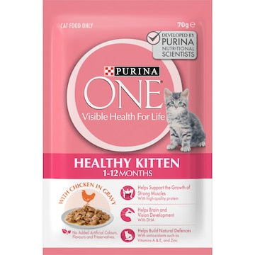 Purina One Kitten Chicken In Gravy Wet Cat Food 70g