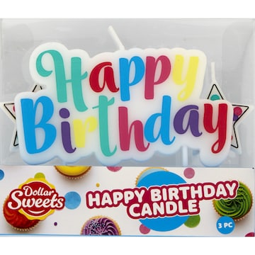 Dollar Sweets Happy Birthday Candle each