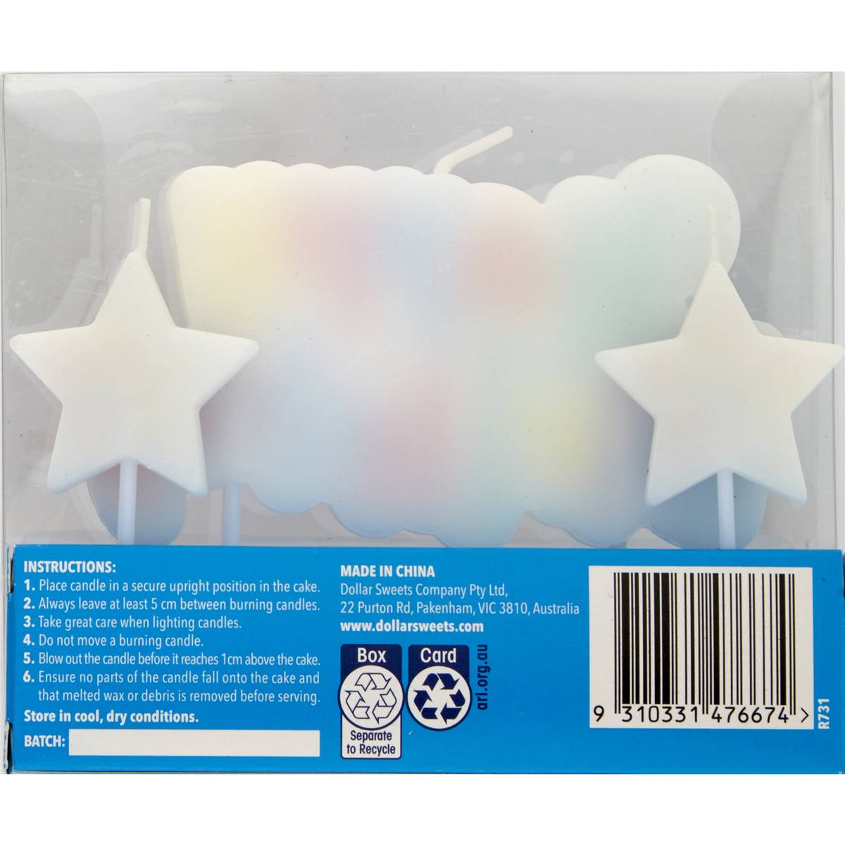 Dollar Sweets Happy Birthday Candle Each