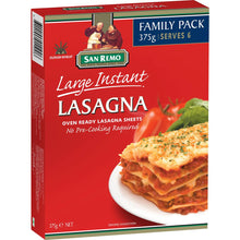 San Remo Lasagne Pasta Instant Large Fam Pack 375g