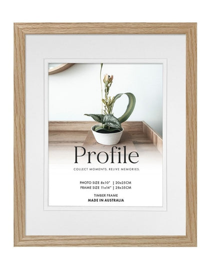 Australian Made Elegant Natural Oak Photo Frame 11x14"/8x10"