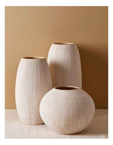 Harvey Ceramic Vase 32cm in Beige