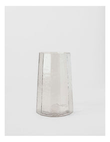 Palmer Hammered Glass Vase 25cm in Clear