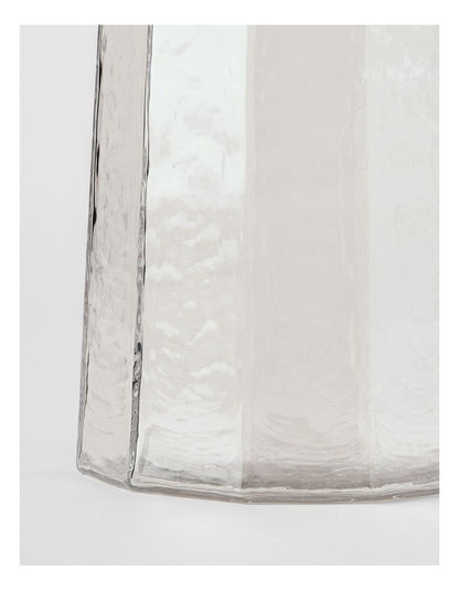 Palmer Hammered Glass Vase 25cm in Clear