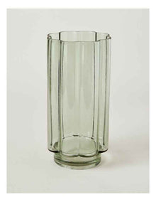 Arbor Ribbed Vase 30cm in Green