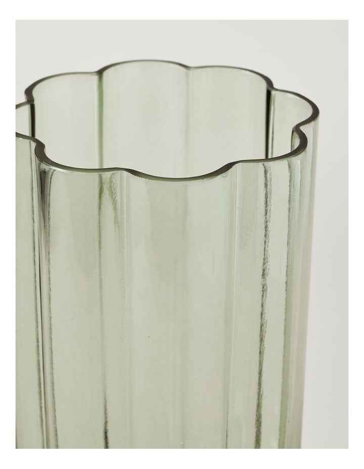 Arbor Ribbed Vase 30cm in Green